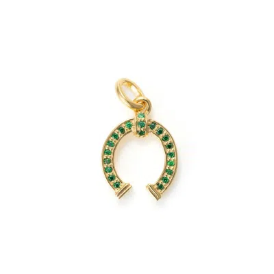 Belinda Jewelz Women's Gold / Green Horse Shoe Charm