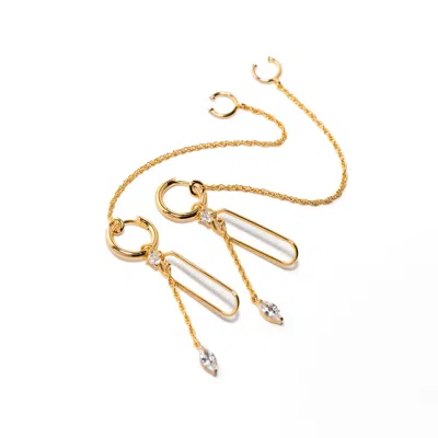 Belinda Jewelz Women's Gold Harlow Drop Hoops