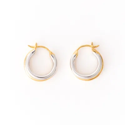 Belinda Jewelz Women's Gold Juna Mixed Metal Hoops