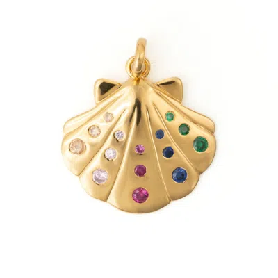 Belinda Jewelz Women's Gold Multi Color Sea Shell Charm