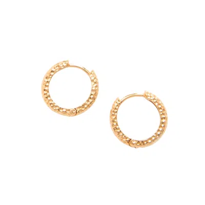 Belinda Jewelz Women's Gold / Silver Scarlett Textured Hoops In Multi