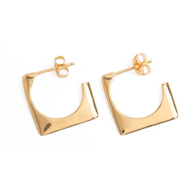 Belinda Jewelz Women's Gold Thin Angular Drop Stud Earrings