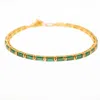 Belinda Jewelz Women's Green / Blue / Red Bianca Baguette Tennis Bracelet In Multi