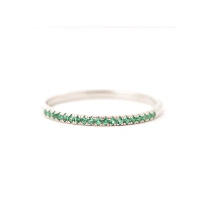 Belinda Jewelz Women's Green Emerald Birthstone Band Ring