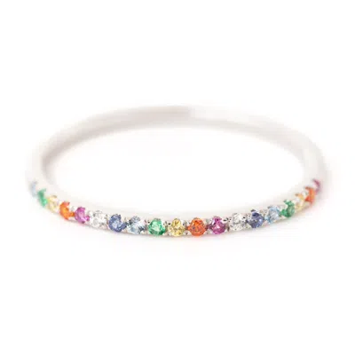 Belinda Jewelz Women's Kaylee Half Eternity Pride Ring In Multi