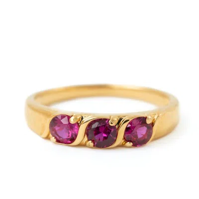 Belinda Jewelz Women's Pink Ruby Vintage Birthstone Ring
