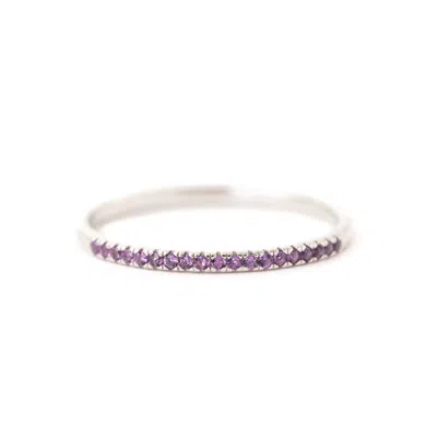 Belinda Jewelz Women's Purple Amethyst Birthstone Band Ring