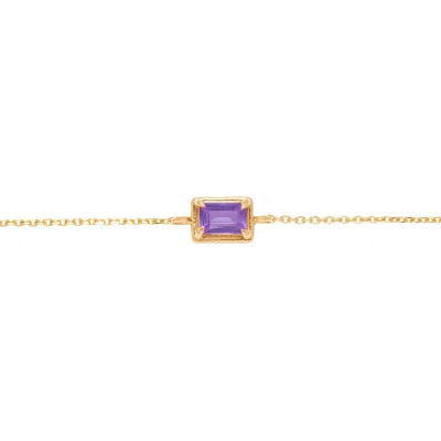 Belinda Jewelz Women's Purple Amethyst Birthstone Bolo Bracelet