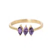 Belinda Jewelz Women's Purple Brynne Amethyst Birthstone Ring In Gold