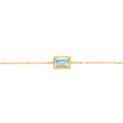 Belinda Jewelz Women's Swiss Blue Topaz Birthstone Bolo Bracelet
