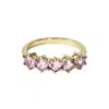 Belinda Jewelz Women's White / Pink Lena Tourmaline Birthstone Ring In Gold