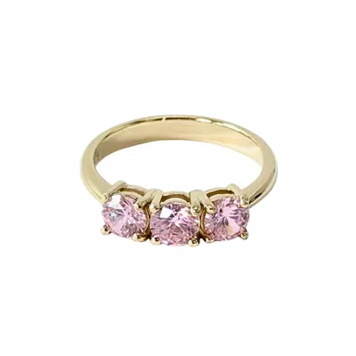 Belinda Jewelz Women's White / Pink Mari Tourmaline Birthstone Ring In Gold