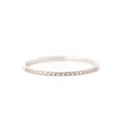 Belinda Jewelz Women's White Topaz Birthstone Band Ring