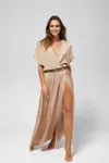 Beliza Jody Long Robe Beige In Neutral