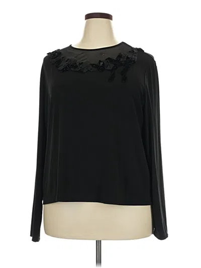 Pre-owned Beliza Long Sleeve Blouse In Black