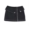Belkys Studio Women's Black Jackie Mini Denim Skirt In Black
