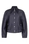 Belkys Studio Women's Blue Brooke Denim Bomber Jacket In Blue