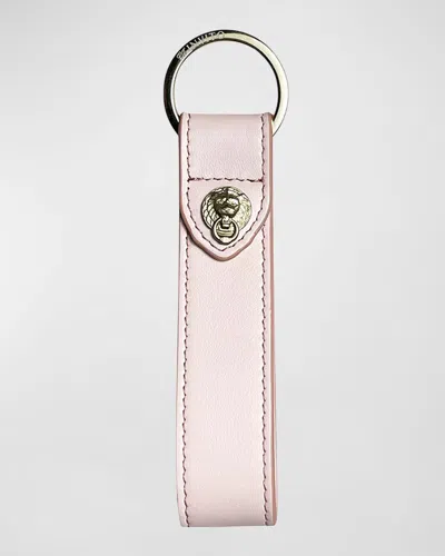 Bell & Apos;invito Leather Logo Keychain In Yellow