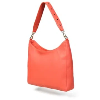 Bell & Fox Asam Hobo Bag In Coral Leather In Pink