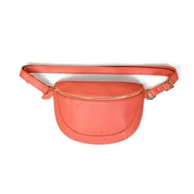 Bell & Fox Liberty Crossbody Bag In Coral Leather In Pink