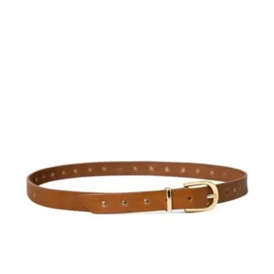 Bell & Fox Mira Studded Leather Belt-caramel In Brown