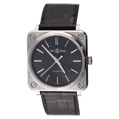 Pre-owned Bell & Ross 39mm Black Stainless Steel Automatic Wristwatch, Swiss
