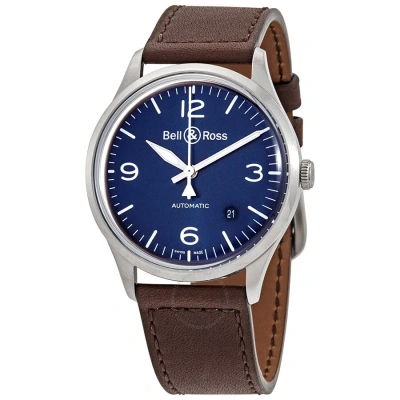 Bell And Ross Automatic Blue Dial Men's Watch Brv192-blu-st/sca In Brown