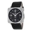 BELL AND ROSS BELL AND ROSS AVIATION AUTOMATIC BLACK DIAL BLACK LEATHER MEN'S WATCH BRS92-BL-ST