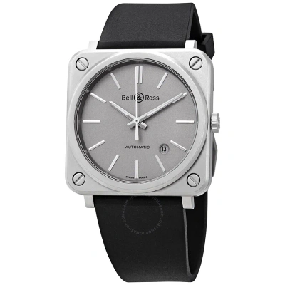 Bell And Ross Aviation Automatic Grey Dial Men's Watch Brs92-gr-st/srb In Metallic