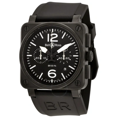 Bell And Ross Aviation Chronograph Automatic Men's Watch Br0394-bl-st-ca In Black