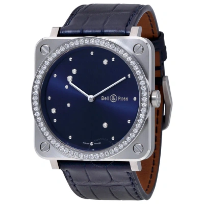 Bell And Ross Aviation Midnight Blue Dial Ladies Diamond Watch Brs-diaeagle-bz