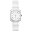 BELL AND ROSS BELL AND ROSS AVIATION WHITE CERAMIC DIAMOND UNISEX WATCH BRS-WHT-CERT-PHT