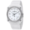 BELL AND ROSS BELL AND ROSS AVIATION WHITE DIAMOND DIAL LADIES CERAMIC WATCHBRS-WHITE-DIA-C