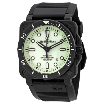 Bell And Ross Br 03-92 Diver Automatic Green Dial Men's Watch Br0392-d-c5-ce/srb In Black