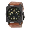BELL AND ROSS BELL AND ROSS BR 03 AUTOMATIC BLACK DIAL MEN'S WATCH BR03A-HER-CE/SCA