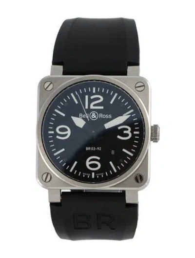 Pre-owned Bell & Ross Br 03-92 Black Steel Watch In Multi