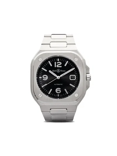 Bell & Ross Br 05 Black Steel 40mm In Black And Silver Grey