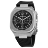 BELL AND ROSS BELL AND ROSS BR 05 CHRONO CHRONOGRAPH AUTOMATIC BLACK DIAL MEN'S WATCH BR05C-BL-ST/SRB