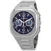 BELL AND ROSS BELL AND ROSS BR 05 CHRONO CHRONOGRAPH AUTOMATIC BLUE DIAL MEN'S WATCH BR05C-BLU-ST/SST