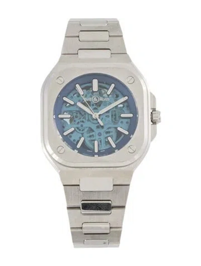 Pre-owned Bell & Ross Br 05 Skeleton Blue Watch, 40mm In Multi