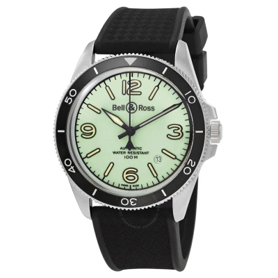 Bell And Ross Br V2-92 Automatic Green Dial Men's Watch Brv292-lum-st/srb In Black / Green