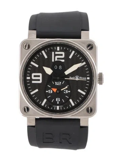 Pre-owned Bell & Ross Br03-51 Gmt Titanium Watch In Multi