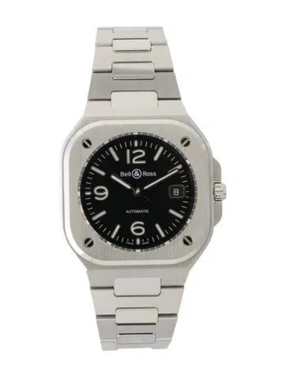 Pre-owned Bell & Ross Br-05 Black Steel Watch, 40mm In Multi