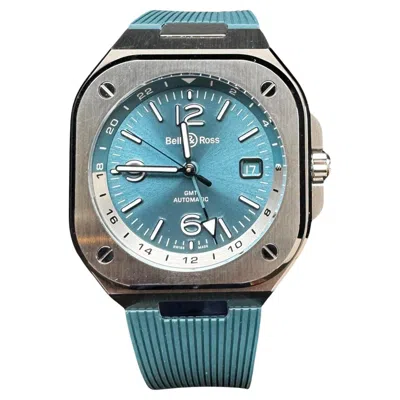 Pre-owned Bell & Ross Br-05 Gmt Blue Steel Men's Watch Automatic Box/papers #24680