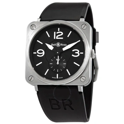 Bell And Ross Brs Quartz Chronometer Black Dial Ladies Watch Brs-steel In Metallic