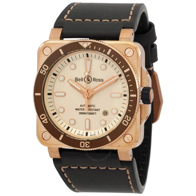 Bell And Ross Diver White Bronze Automatic White Dial Men's Watch Br0392-d-wh-br/sca In Bronze / Brown / Gold Tone / Rose / Rose Gold Tone / White