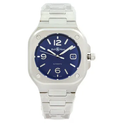 Pre-owned Bell & Ross Instruments Steel Blue Dial Automatic Mens Watch Br05a-blu-st/sst