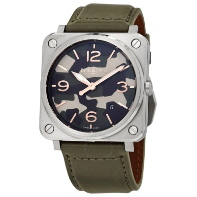 Bell And Ross Khaki Camouflage Dial Men's Watch Brs-ck-st/sca In Green