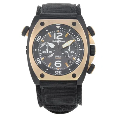 Pre-owned Bell & Ross Marine Matte Pvd Black Steel Automatic Mens Watch Br02-chr-bicolor