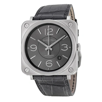 Bell And Ross Officer Ruthenium Dial Automatic Men's Watch Brs-off-ru In Burgundy